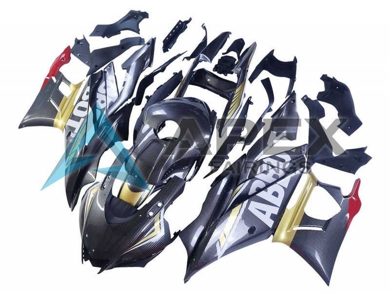 Black Carbon Fiber Style Gold Red ABBOT - Yamaha R3 / R25 / YZF-R3 / YZF-R25 (2022-2024) ABS Fairings | Apex Fairings — view 2