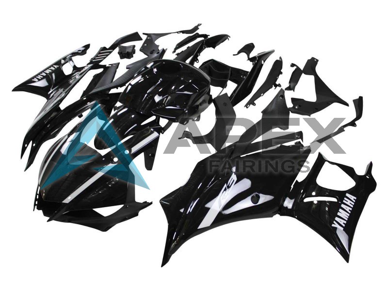 Glossy Black - Yamaha R3 / R25 / YZF-R3 / YZF-R25 (2022-2024) ABS Fairings | Apex Fairings — view 2