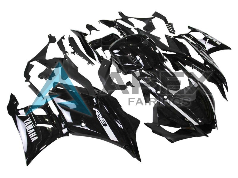 Glossy Black - Yamaha R3 / R25 / YZF-R3 / YZF-R25 (2022-2024) ABS Fairings | Apex Fairings — view 3