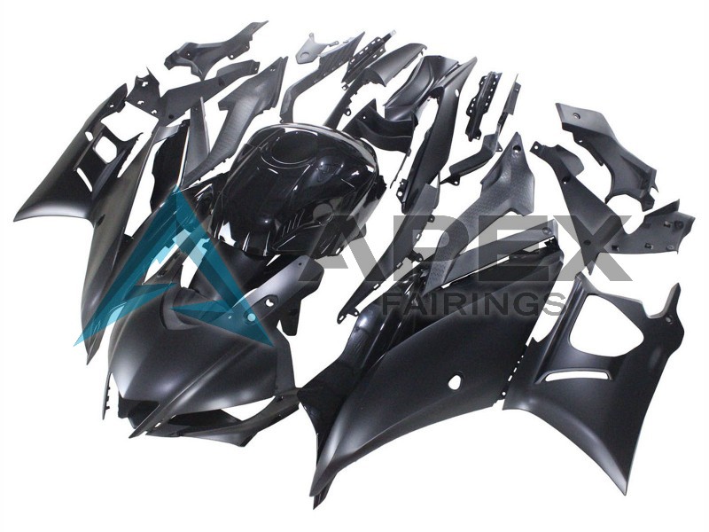 Matte Black - Yamaha R3 / R25 / YZF-R3 / YZF-R25 (2022-2024) ABS Fairings | Apex Fairings — view 3