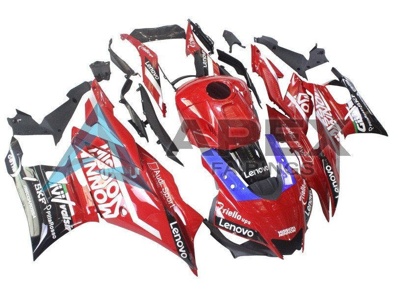 Red Blue Black Lenovo Valsir - Yamaha R3 / R25 / YZF-R3 / YZF-R25 (2022-2024) ABS Fairings | Apex Fairings — view 2
