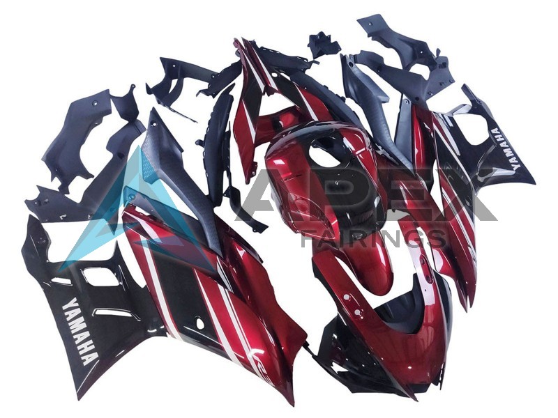 Red White Glossy Black - Yamaha R3 / R25 / YZF-R3 / YZF-R25 (2022-2024) ABS Fairings | Apex Fairings — view 2