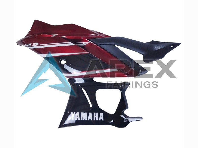 Red White Glossy Black - Yamaha R3 / R25 / YZF-R3 / YZF-R25 (2022-2024) ABS Fairings | Apex Fairings — view 4