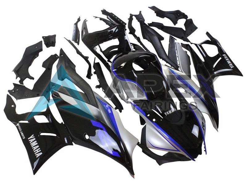Silver Blue Glossy Black - Yamaha R3 / R25 / YZF-R3 / YZF-R25 (2022-2024) ABS Fairings | Apex Fairings — view 2