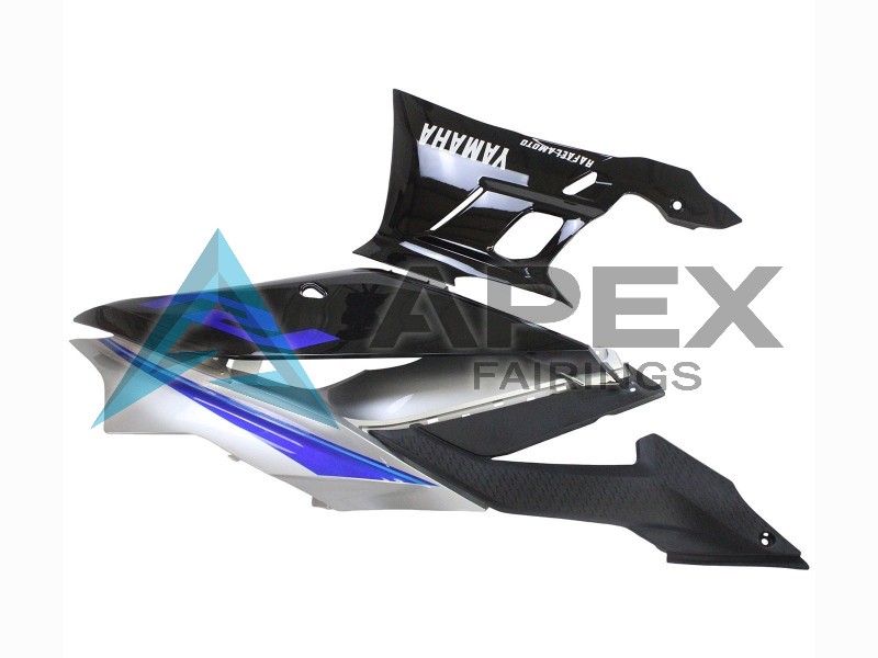 Silver Blue Glossy Black - Yamaha R3 / R25 / YZF-R3 / YZF-R25 (2022-2024) ABS Fairings | Apex Fairings — view 4