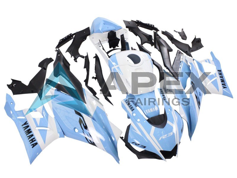 White Light Blue - Yamaha R3 / R25 / YZF-R3 / YZF-R25 (2022-2024) ABS Fairings | Apex Fairings — view 2