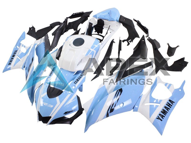 White Light Blue - Yamaha R3 / R25 / YZF-R3 / YZF-R25 (2022-2024) ABS Fairings | Apex Fairings — view 3