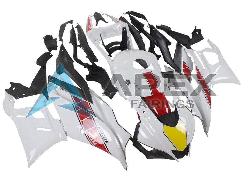 White Red Yellow Black - Yamaha R3 / R25 / YZF-R3 / YZF-R25 (2022-2024) ABS Fairings | Apex Fairings — view 2