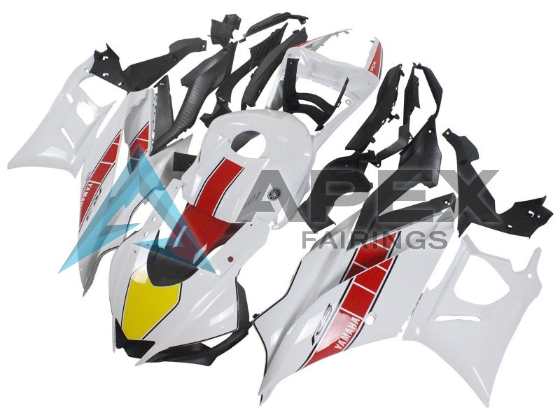 White Red Yellow Black - Yamaha R3 / R25 / YZF-R3 / YZF-R25 (2022-2024) ABS Fairings | Apex Fairings — view 3