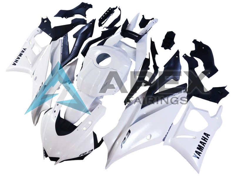 White - Yamaha R3 / R25 / YZF-R3 / YZF-R25 (2022-2024) ABS Fairings | Apex Fairings — view 2
