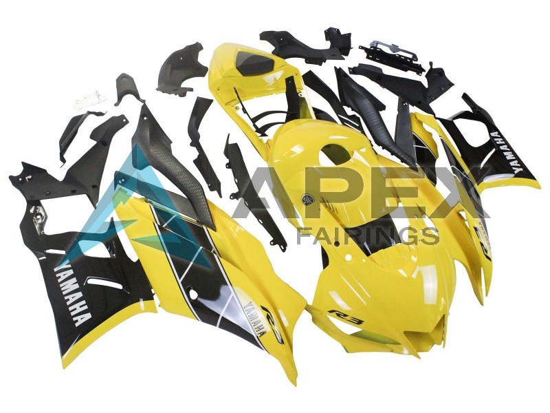 Yellow Black - Yamaha R3 / R25 / YZF-R3 / YZF-R25 (2022-2024) ABS Fairings | Apex Fairings — view 2