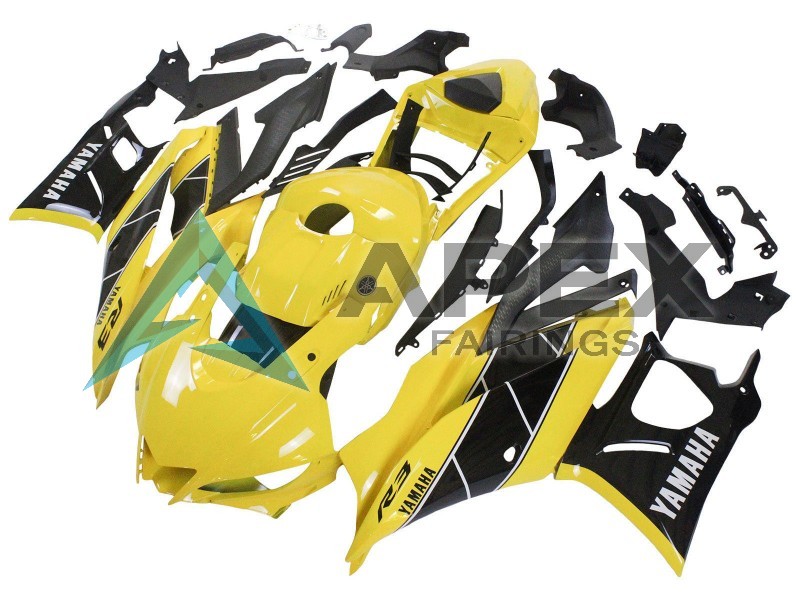 Yellow Black - Yamaha R3 / R25 / YZF-R3 / YZF-R25 (2022-2024) ABS Fairings | Apex Fairings — view 3