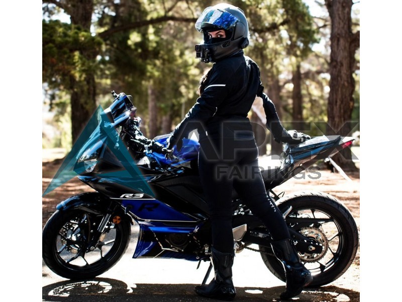 Blue Glossy Black - Yamaha R3 / R25 / YZF-R3 / YZF-R25 (2022-2024) ABS Fairings | Apex Fairings — view 2
