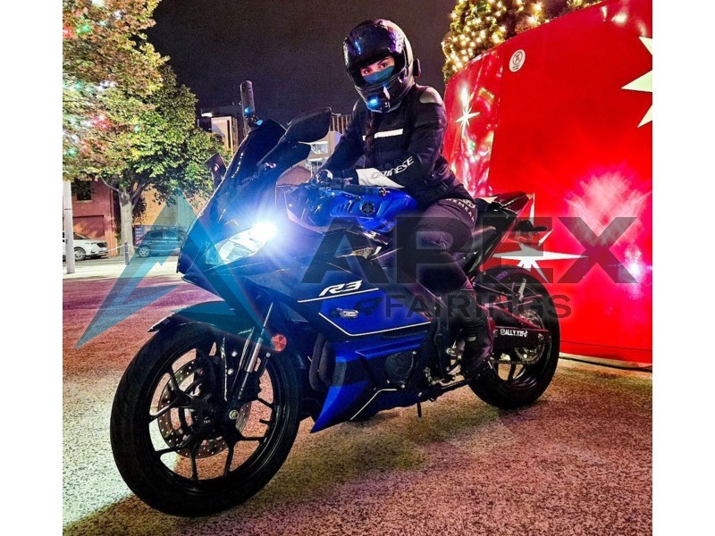 Blue Glossy Black - Yamaha R3 / R25 / YZF-R3 / YZF-R25 (2022-2024) ABS Fairings | Apex Fairings — view 4