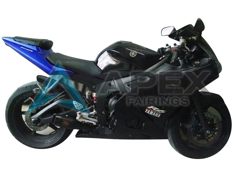 Blue Matte Black - Yamaha R6 / YZF-R6 (2003-2004) ABS Fairings | Apex Fairings — view 4