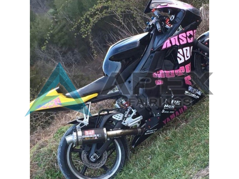 Yellow Pink Glossy Black Rossi Repsol 46 - Yamaha R6 / YZF-R6 (2003-2004) ABS Fairings | Apex Fairings — view 2