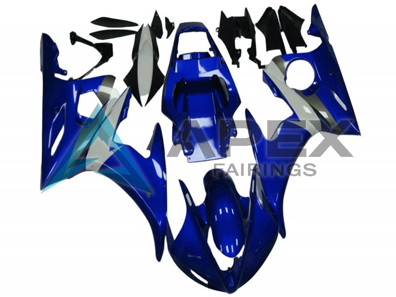 Blue White - Yamaha R6 / YZF-R6 (2003-2004) ABS Fairings | Apex Fairings — view 2