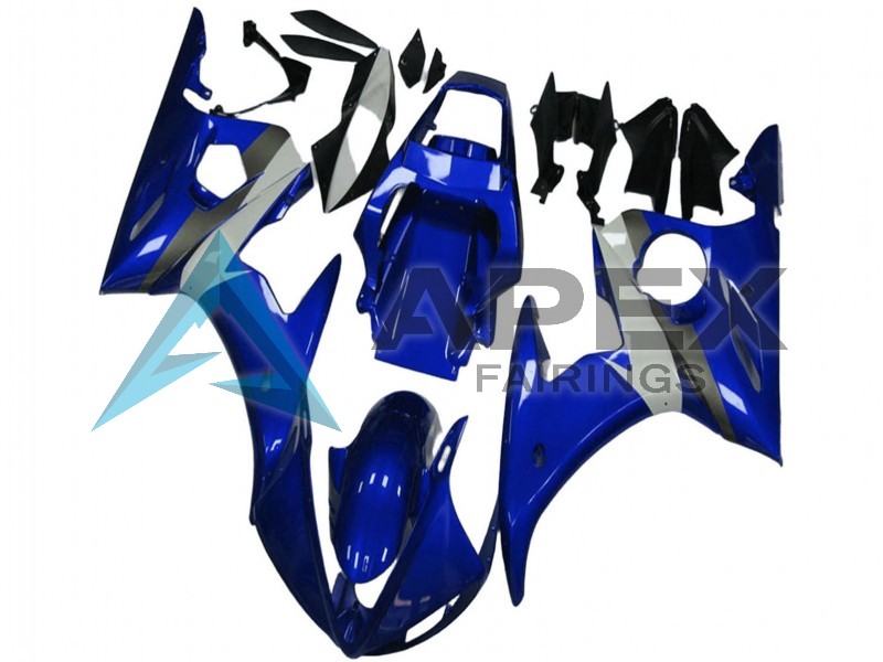Blue White - Yamaha R6 / YZF-R6 (2003-2004) ABS Fairings | Apex Fairings — view 3