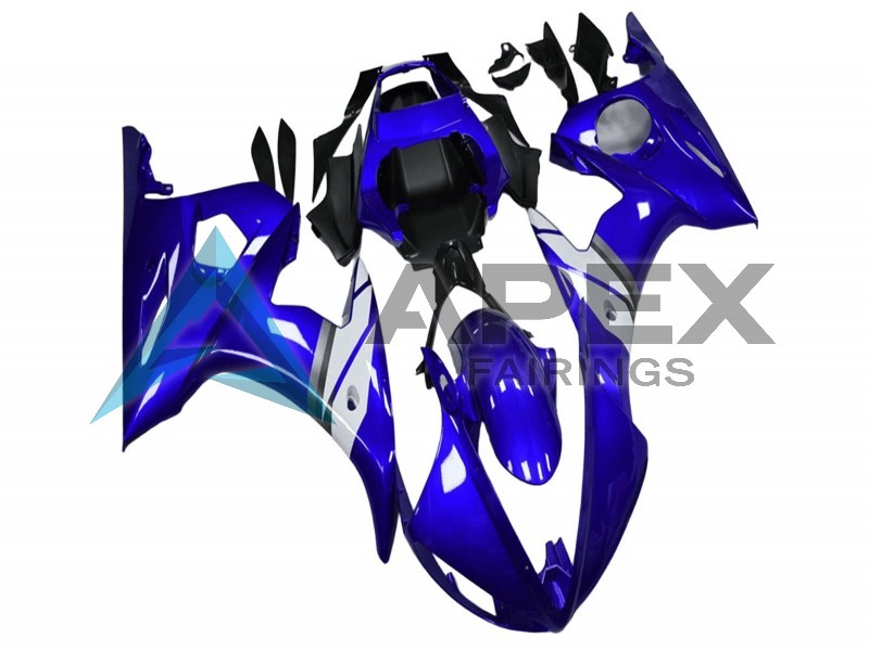 Blue White - Yamaha R6 / YZF-R6 (2003-2004) ABS Fairings | Apex Fairings — view 2