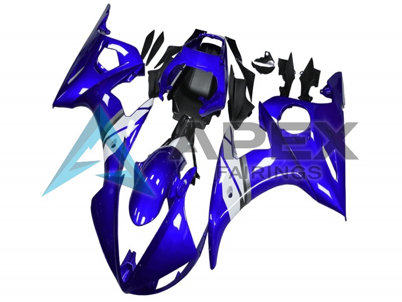 Blue White - Yamaha R6 / YZF-R6 (2003-2004) ABS Fairings | Apex Fairings — view 3