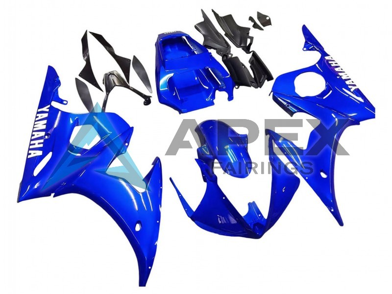 Blue - Yamaha R6 / YZF-R6 (2003-2004) ABS Fairings | Apex Fairings — view 3