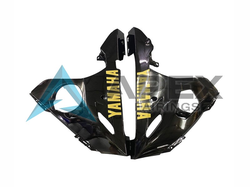 Glossy Black Gold Decals - Yamaha R6 / YZF-R6 (2003-2004) ABS Fairings | Apex Fairings — view 4