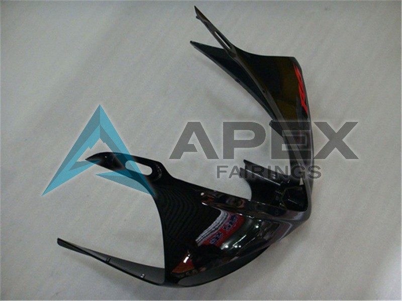 Glossy Black Matte Black Red Decals - Yamaha R6 / YZF-R6 (2003-2004) ABS Fairings | Apex Fairings — view 3