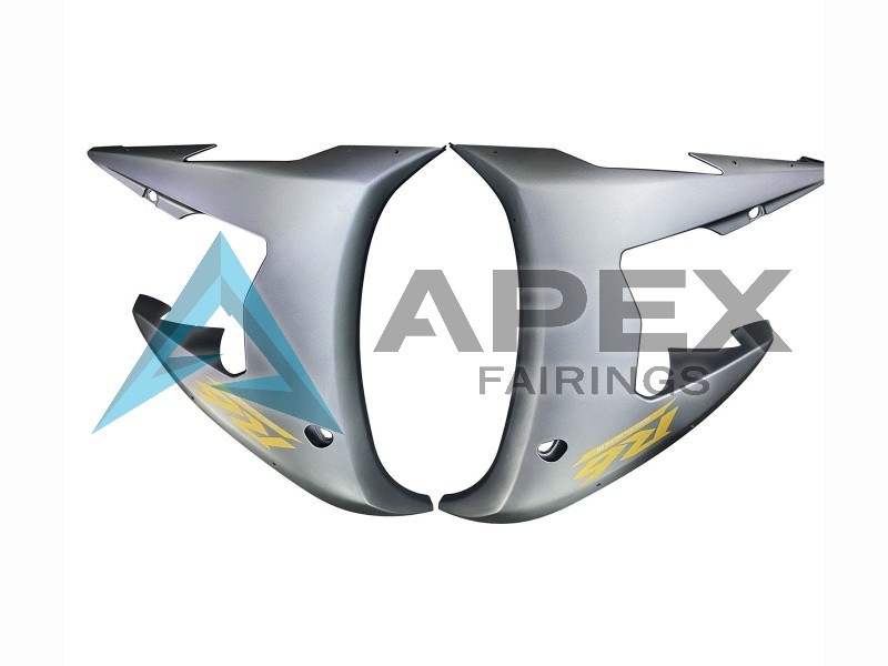 Matte Grey Matte Black Gold Decals - Yamaha R6 / YZF-R6 (2003-2004) ABS Fairings | Apex Fairings — view 3