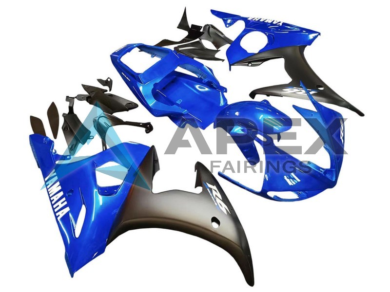 Matte Black - Yamaha R6 / YZF-R6 (2005) ABS Fairings | Apex Fairings — view 2