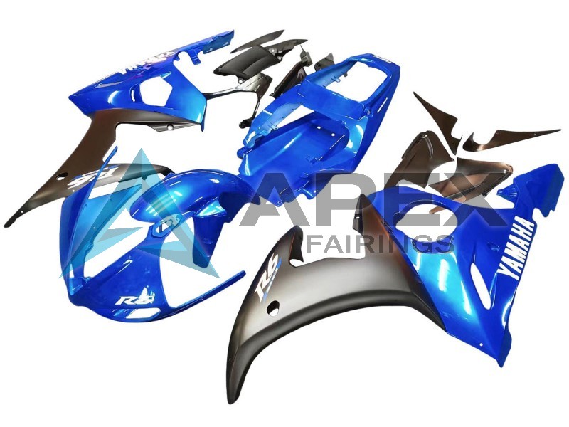 Matte Black - Yamaha R6 / YZF-R6 (2005) ABS Fairings | Apex Fairings — view 3