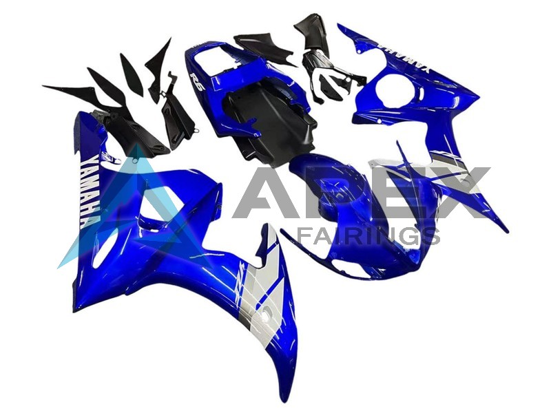 White - Yamaha R6 / YZF-R6 (2005) ABS Fairings | Apex Fairings — view 3
