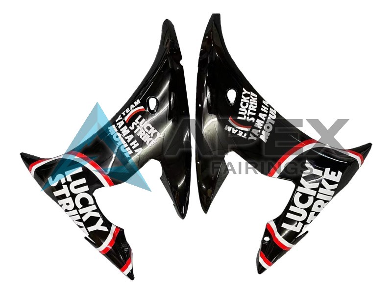 sy Black White Lucky Strike Motul - Yamaha R6 / YZF-R6 (2005) ABS Fairings | Apex Fairings — view 4