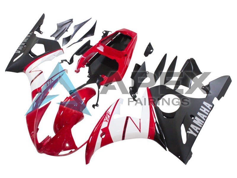White Matte Black - Yamaha R6 / YZF-R6 (2005) ABS Fairings | Apex Fairings — view 3