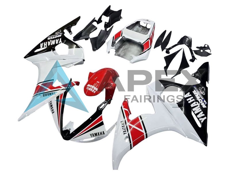e Black Red Motul - Yamaha R6 / YZF-R6 (2005) ABS Fairings | Apex Fairings — view 2