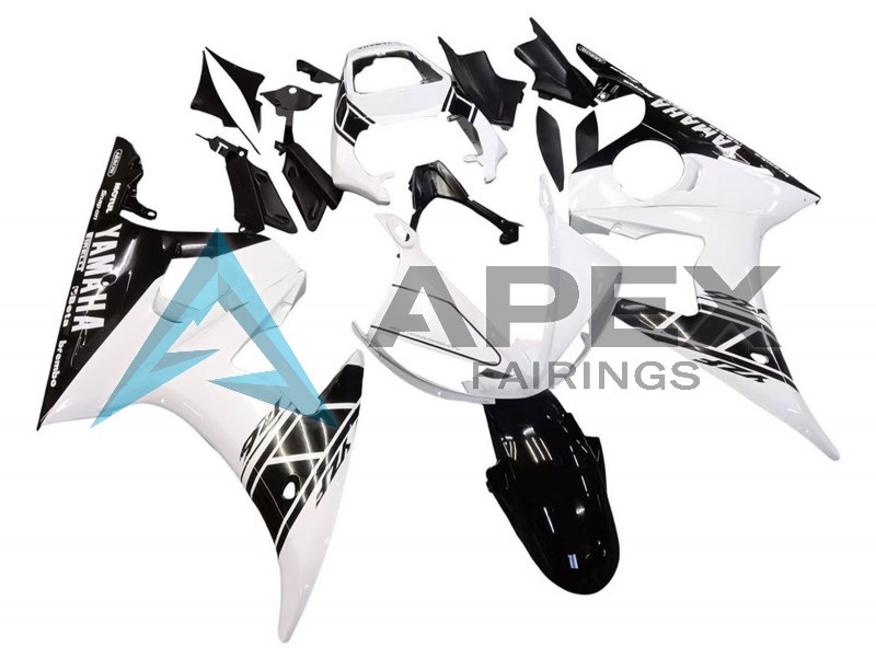 e Black - Yamaha R6 / YZF-R6 (2005) ABS Fairings | Apex Fairings — view 3