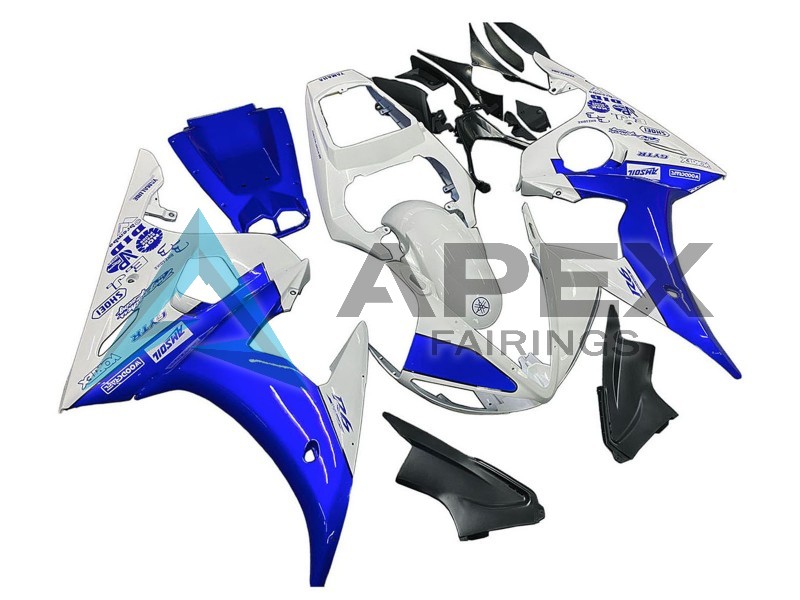 e Blue Yamalube - Yamaha R6 / YZF-R6 (2005) ABS Fairings | Apex Fairings — view 2