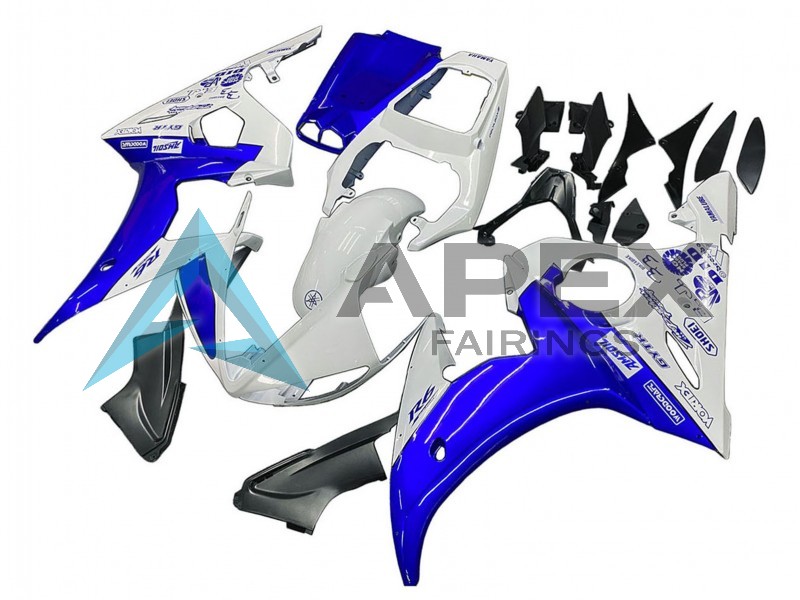 e Blue Yamalube - Yamaha R6 / YZF-R6 (2005) ABS Fairings | Apex Fairings — view 3
