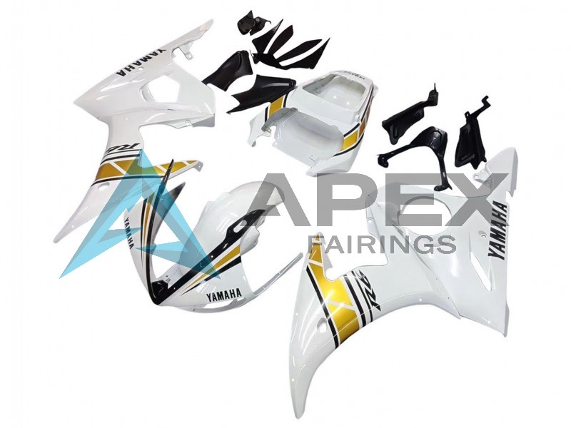 e Gold Black - Yamaha R6 / YZF-R6 (2005) ABS Fairings | Apex Fairings — view 2
