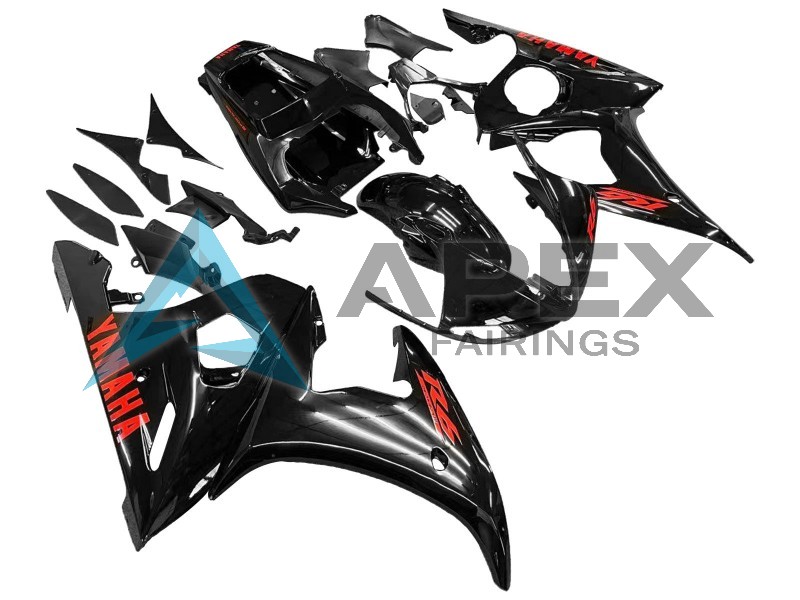 k Red - Yamaha R6 / YZF-R6 (2005) ABS Fairings | Apex Fairings — view 2