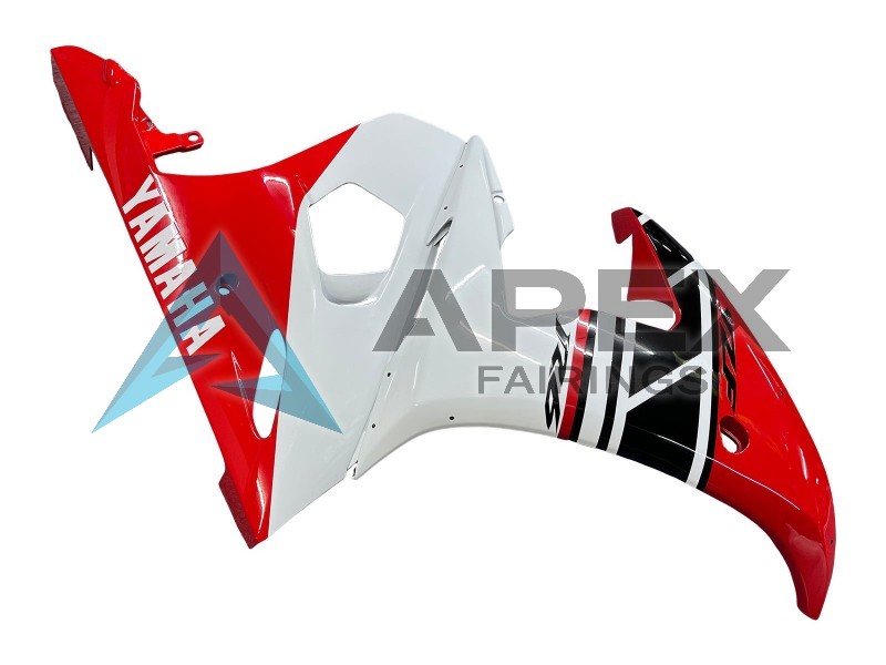 e Red Glossy Black - Yamaha R6 / YZF-R6 (2005) ABS Fairings | Apex Fairings — view 2