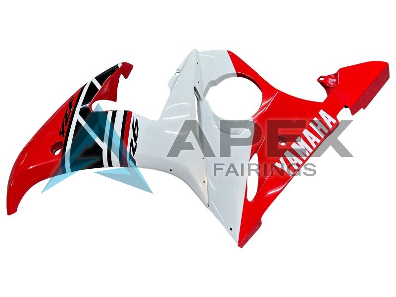 e Red Glossy Black - Yamaha R6 / YZF-R6 (2005) ABS Fairings | Apex Fairings — view 3