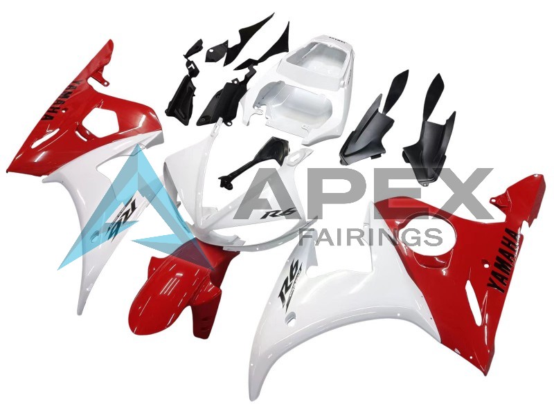 e Red - Yamaha R6 / YZF-R6 (2005) ABS Fairings | Apex Fairings — view 2