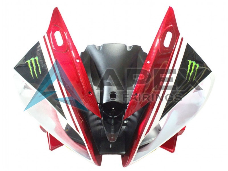 White Red Black Green Monster Milwaukee - Yamaha R6 / YZF-R6 (2006-2007) ABS Fairings | Apex Fairings — view 4