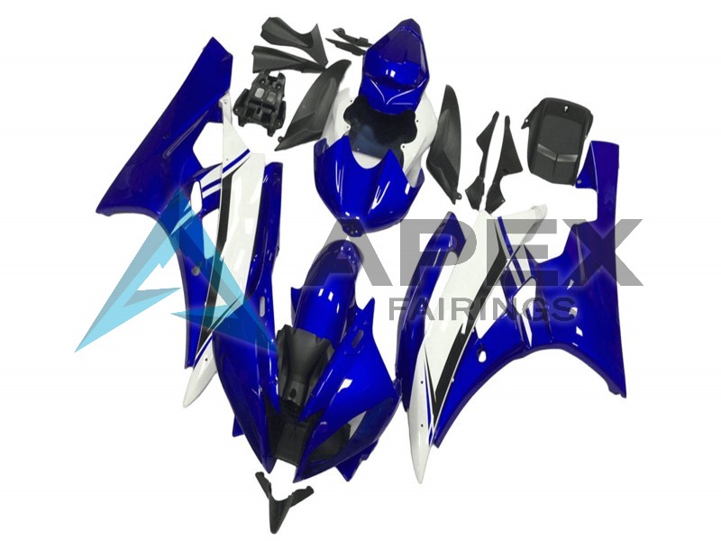 Blue White Black - Yamaha R6 / YZF-R6 (2006-2007) ABS Fairings | Apex Fairings — view 3