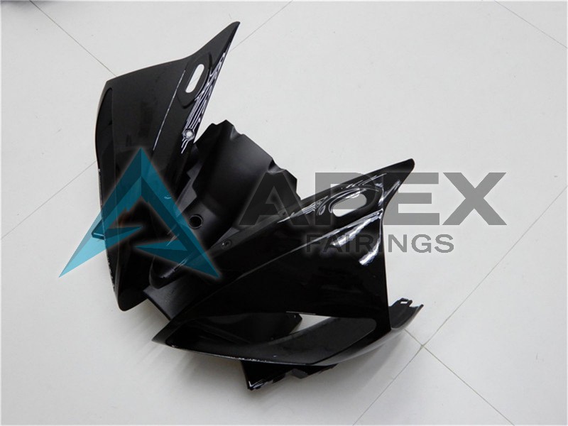 Glossy Black Matte Black - Yamaha R6 / YZF-R6 (2006-2007) ABS Fairings | Apex Fairings — view 4
