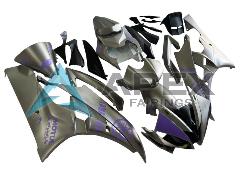 Grey Purple Motul - Yamaha R6 / YZF-R6 (2006-2007) ABS Fairings | Apex Fairings — view 2