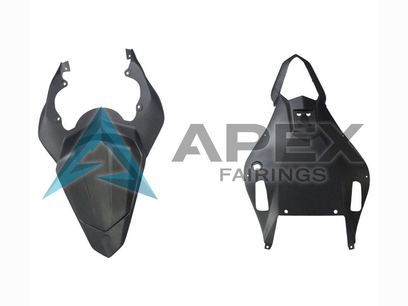 Matte Black Silver Flame - Yamaha R6 / YZF-R6 (2006-2007) ABS Fairings | Apex Fairings — view 4