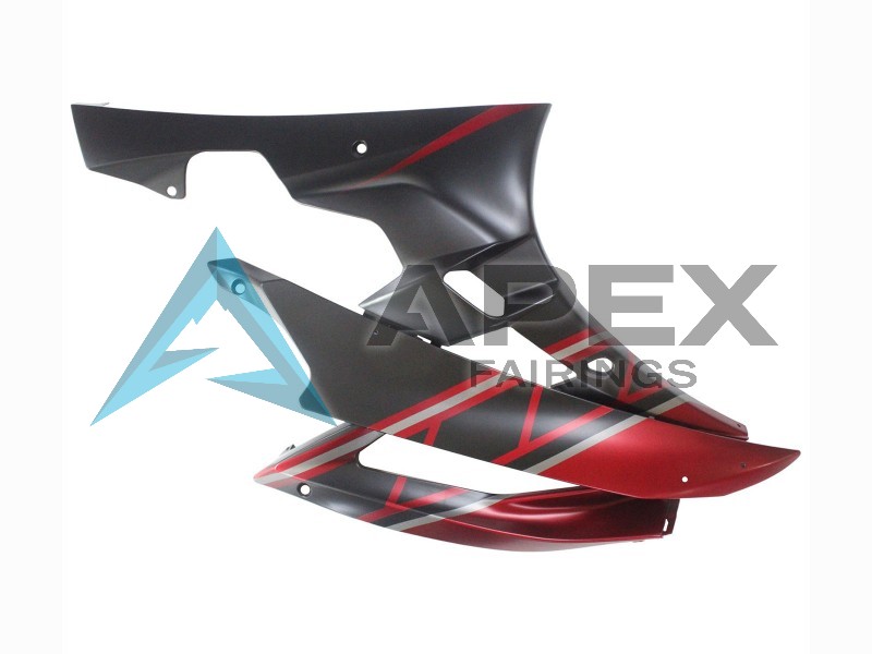 Red Matte Black - Yamaha R6 / YZF-R6 (2006-2007) ABS Fairings | Apex Fairings — view 4
