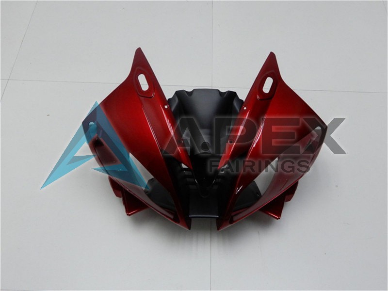 Red Matte Black - Yamaha R6 / YZF-R6 (2006-2007) ABS Fairings | Apex Fairings — view 4