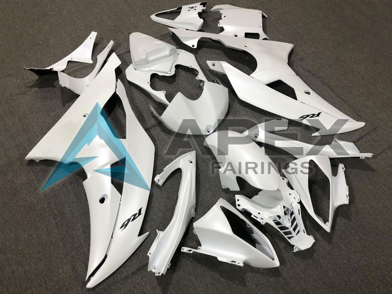 Pearl White - Yamaha R6 / YZF-R6 (2008-2016) ABS Fairings | Apex Fairings — view 2